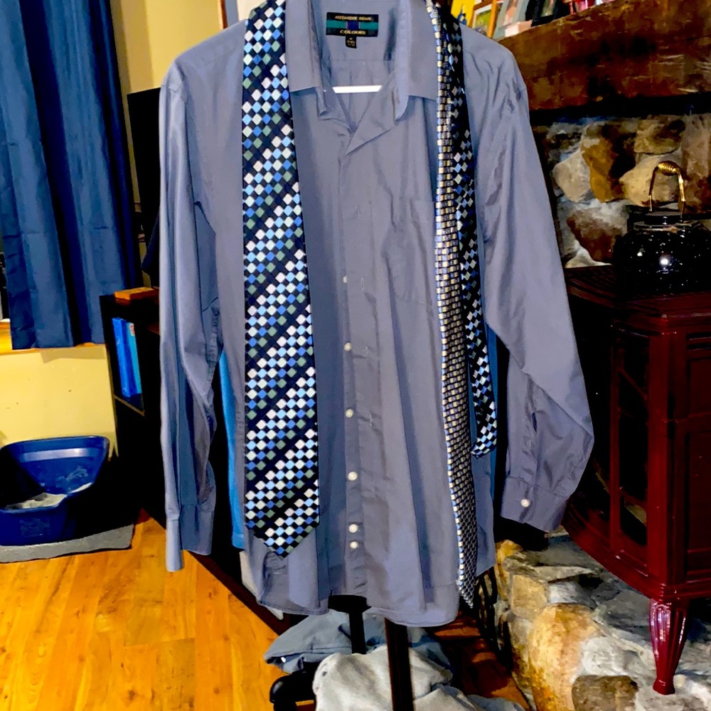 Alexander Julian Colour dress shirt with two ties